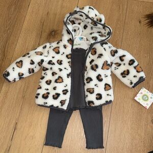Baby girls leopard winter outfit